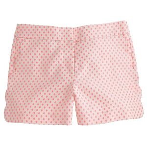 J. Crew Scallop-Pocket Short in Polka Dot Flamingo size 6